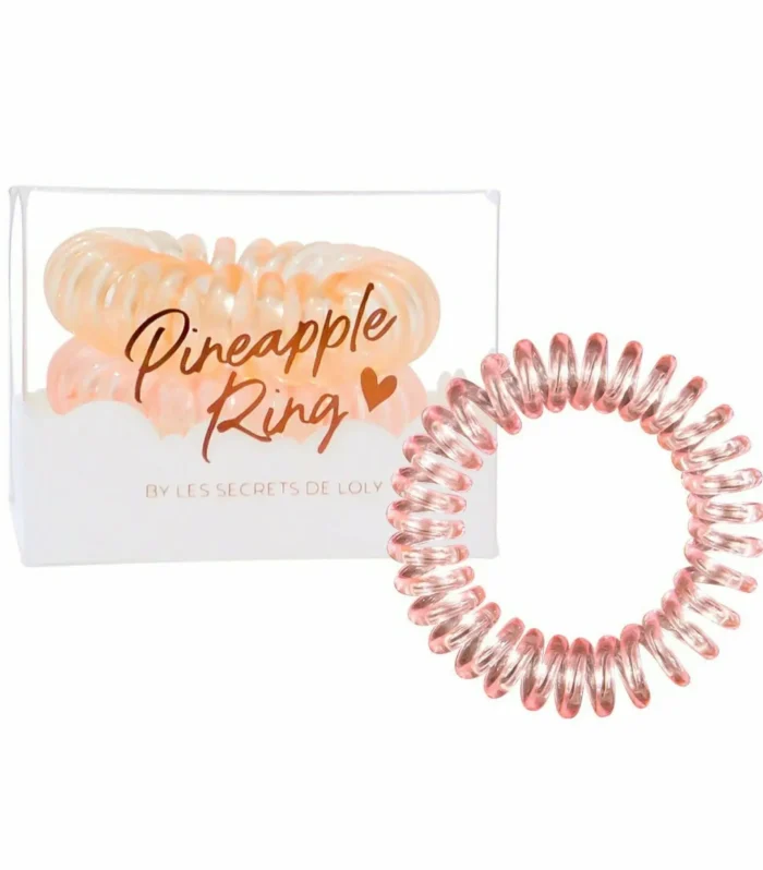 PINEAPPLE RING PINK, 3 ELASTIQUES